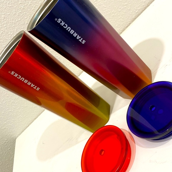 (2) Starbucks Stainless Ombré Tumblers - Picture 3 of 10